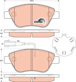 TRW GDB1891 - Тормозные колодки, дисковые, комплект parts5.com