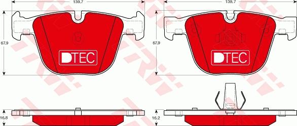 TRW GDB1892DTE - Тормозные колодки, дисковые, комплект parts5.com