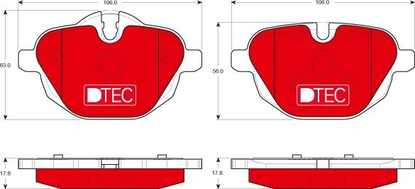 TRW GDB1840DTE - Тормозные колодки, дисковые, комплект parts5.com