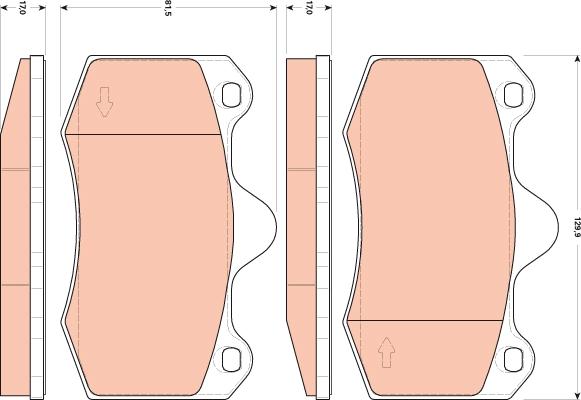 TRW GDB1852 - Тормозные колодки, дисковые, комплект parts5.com