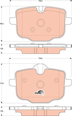 TRW GDB1869 - Тормозные колодки, дисковые, комплект parts5.com