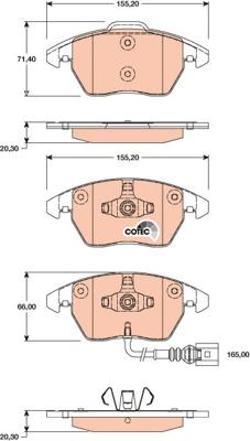 TRW GDB1807 - Тормозные колодки, дисковые, комплект parts5.com