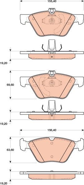 TRW GDB1815 - Тормозные колодки, дисковые, комплект parts5.com