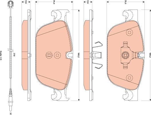 TRW GDB1889 - Тормозные колодки, дисковые, комплект parts5.com