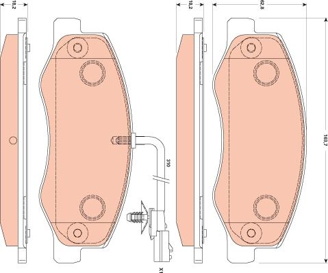 TRW GDB1885 - Тормозные колодки, дисковые, комплект parts5.com