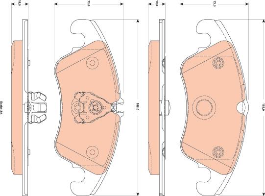 TRW GDB1833 - Тормозные колодки, дисковые, комплект parts5.com