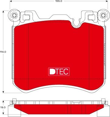 TRW GDB1826DTE - Тормозные колодки, дисковые, комплект parts5.com