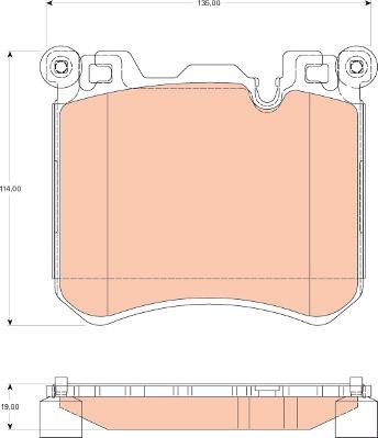 TRW GDB1826 - Тормозные колодки, дисковые, комплект parts5.com