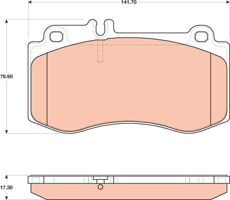 TRW GDB1822 - Тормозные колодки, дисковые, комплект parts5.com