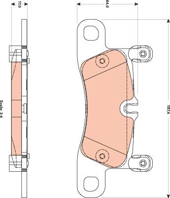 TRW GDB1876 - Тормозные колодки, дисковые, комплект parts5.com