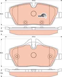 TRW GDB1870 - Тормозные колодки, дисковые, комплект parts5.com