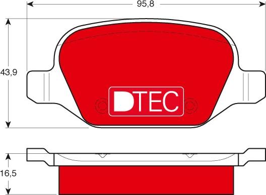 TRW GDB1396DTE - Тормозные колодки, дисковые, комплект parts5.com