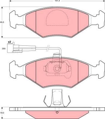 TRW GDB1393 - Тормозные колодки, дисковые, комплект parts5.com