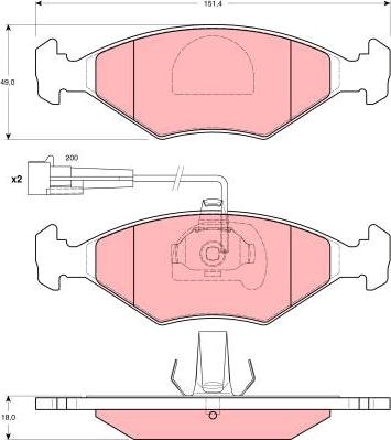 TRW GDB1340 - Тормозные колодки, дисковые, комплект parts5.com