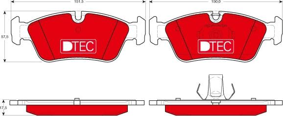 TRW GDB1348DTE - Тормозные колодки, дисковые, комплект parts5.com