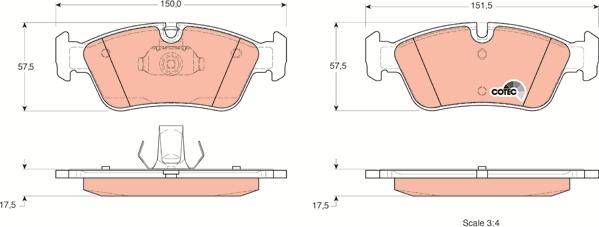 TRW GDB1348 - Тормозные колодки, дисковые, комплект parts5.com