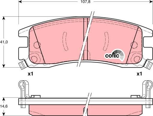 TRW GDB1309 - Тормозные колодки, дисковые, комплект parts5.com