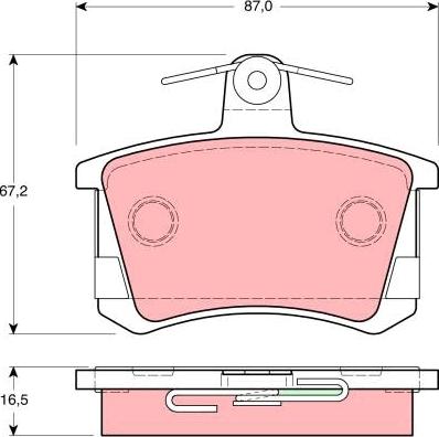 TRW GDB1310 - Тормозные колодки, дисковые, комплект parts5.com