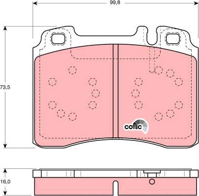 TRW GDB1318 - Тормозные колодки, дисковые, комплект parts5.com