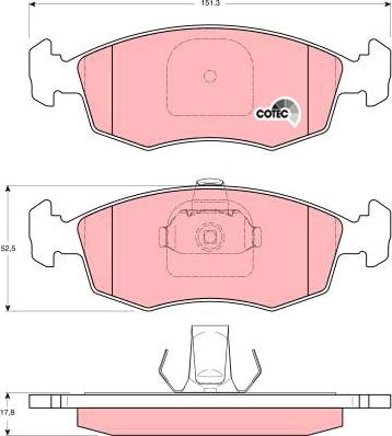 TRW GDB1383 - Тормозные колодки, дисковые, комплект parts5.com