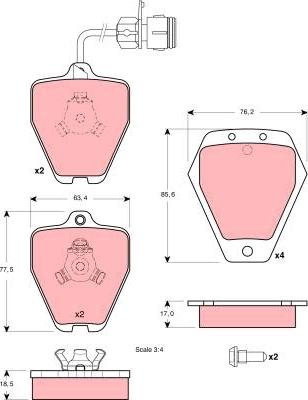 TRW GDB1329 - Тормозные колодки, дисковые, комплект parts5.com