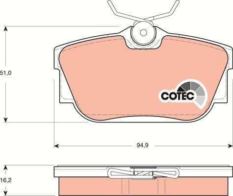 TRW GDB1325 - Тормозные колодки, дисковые, комплект parts5.com