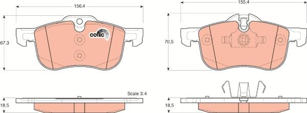 TRW GDB1374 - Тормозные колодки, дисковые, комплект parts5.com