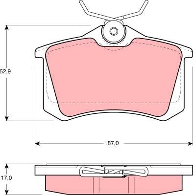 TRW GDB1372 - Brake Pad Set, disc brake parts5.com