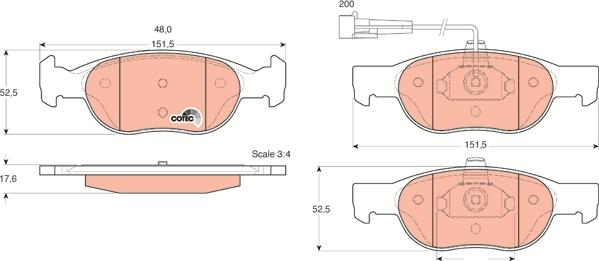 TRW GDB1291 - Тормозные колодки, дисковые, комплект parts5.com