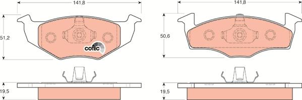 TRW GDB1218 - Тормозные колодки, дисковые, комплект parts5.com