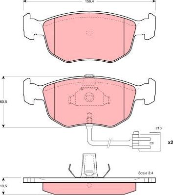 TRW GDB1213 - Тормозные колодки, дисковые, комплект parts5.com