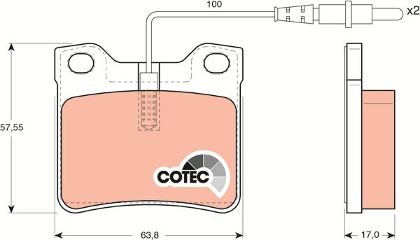 TRW GDB1289 - Тормозные колодки, дисковые, комплект parts5.com