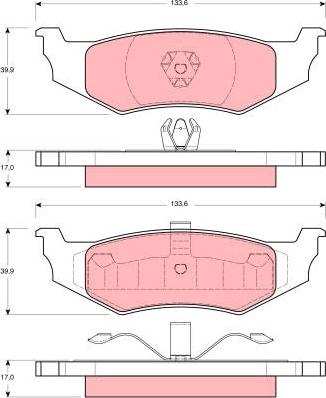 TRW GDB1234 - Тормозные колодки, дисковые, комплект parts5.com