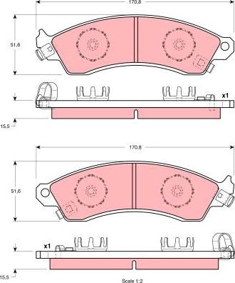 TRW GDB1226 - Тормозные колодки, дисковые, комплект parts5.com