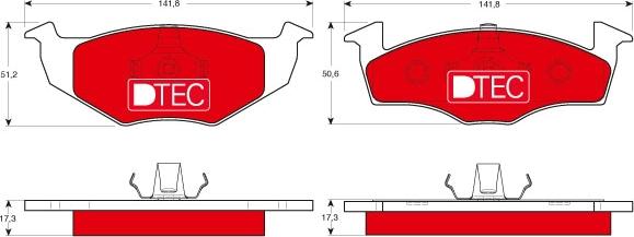 TRW GDB1274DTE - Тормозные колодки, дисковые, комплект parts5.com