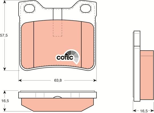 TRW GDB1276 - Тормозные колодки, дисковые, комплект parts5.com