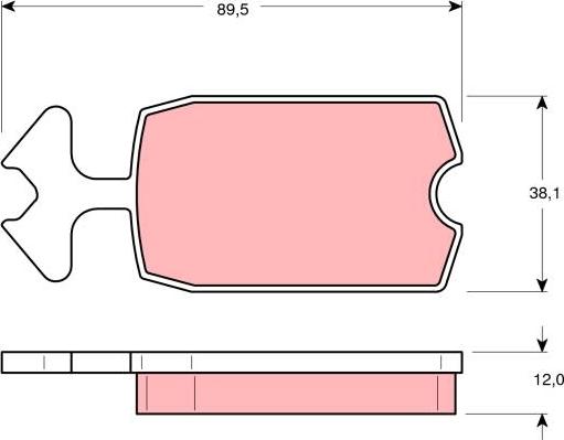 TRW GDB127 - Тормозные колодки, дисковые, комплект parts5.com