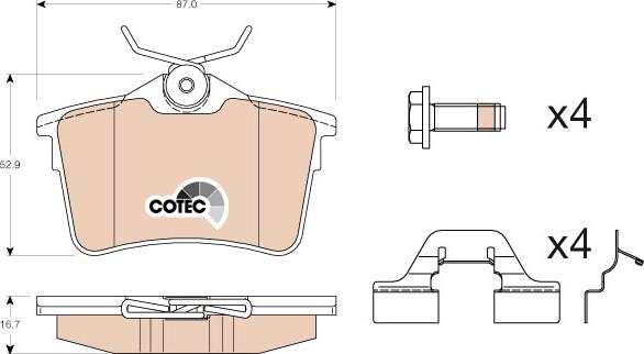 TRW GDB1799 - Тормозные колодки, дисковые, комплект parts5.com