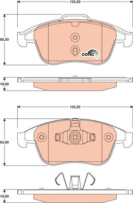 TRW GDB1790 - Тормозные колодки, дисковые, комплект parts5.com