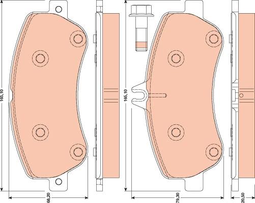 TRW GDB1798 - Тормозные колодки, дисковые, комплект parts5.com