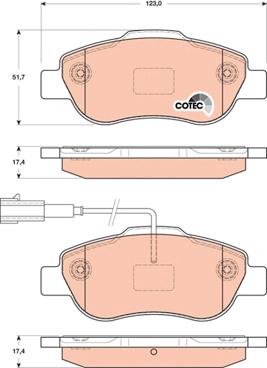 TRW GDB1746 - Тормозные колодки, дисковые, комплект parts5.com