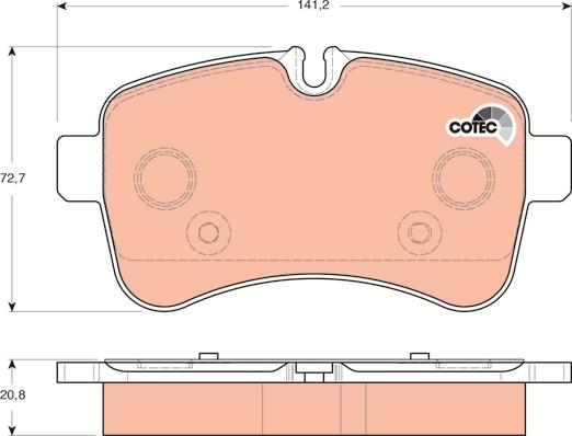 TRW GDB1748 - Тормозные колодки, дисковые, комплект parts5.com