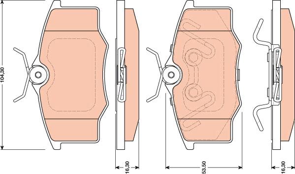 TRW GDB1759 - Тормозные колодки, дисковые, комплект parts5.com