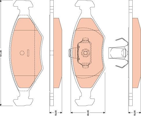 TRW GDB1751 - Тормозные колодки, дисковые, комплект parts5.com