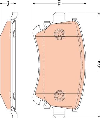 TRW GDB1769 - Тормозные колодки, дисковые, комплект parts5.com