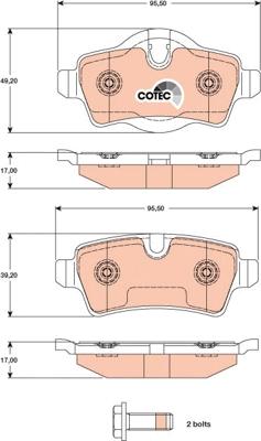 TRW GDB1766 - Тормозные колодки, дисковые, комплект parts5.com