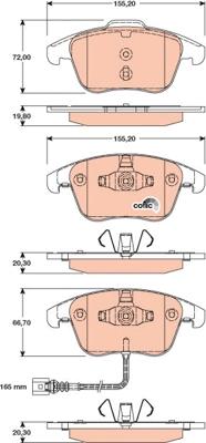 TRW GDB1762 - Тормозные колодки, дисковые, комплект parts5.com