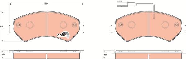 TRW GDB1703 - Тормозные колодки, дисковые, комплект parts5.com