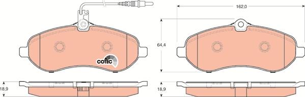 TRW GDB1719 - Тормозные колодки, дисковые, комплект parts5.com