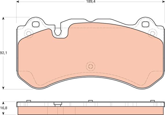 TRW GDB1710 - Тормозные колодки, дисковые, комплект parts5.com